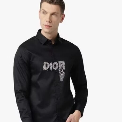 Dior Chemises de luxe à manches longues et logo Dior Street Style