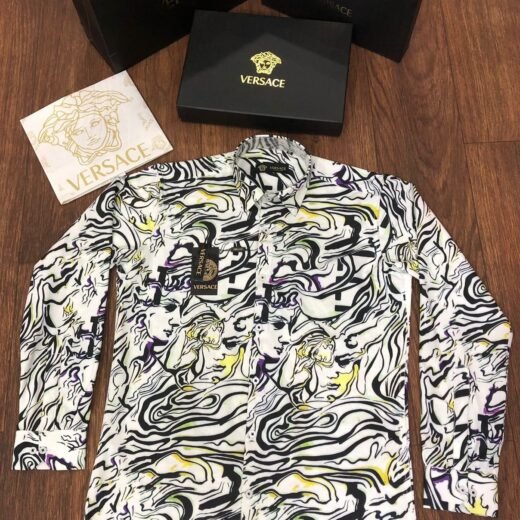 Versace Chemise à imprimé abstrait intégral
