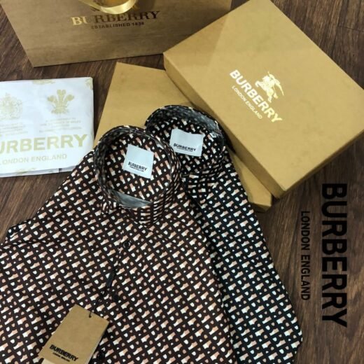 Burberry Chemise en coton à imprimé logo TB