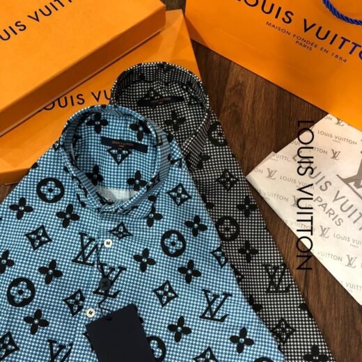 Louis Vuitton Chemise à manches longues bandana Monogram LV pour homme