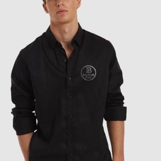 Balmain Chemise de luxe avec logo Swarovski B