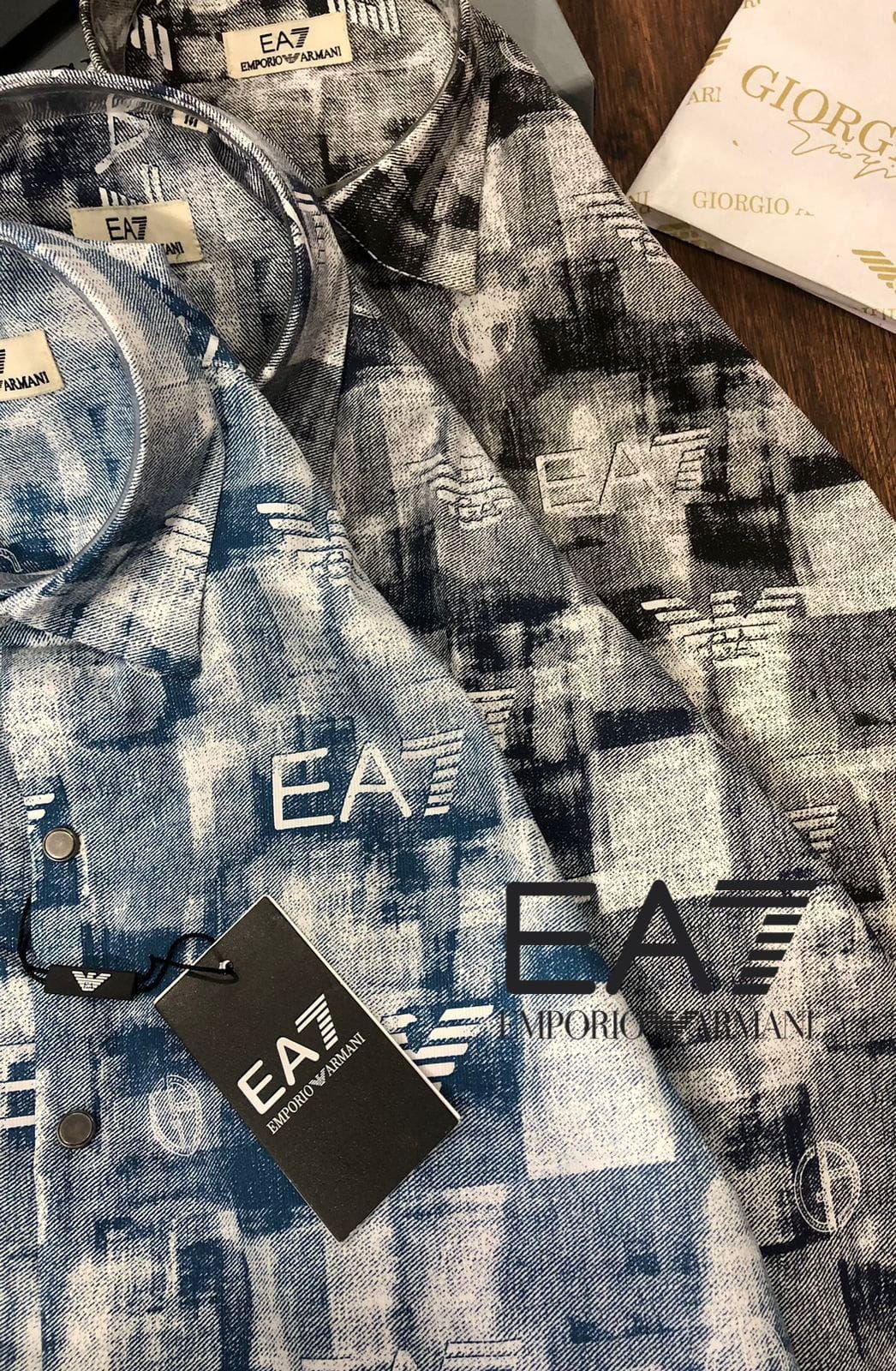 EMPO*IO ARM*NI || Polo slim à imprimé géométrique