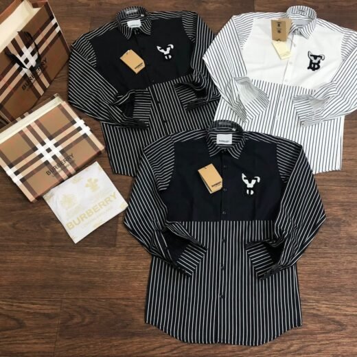 Burberry Chemise rayée à imprimé logo TB
