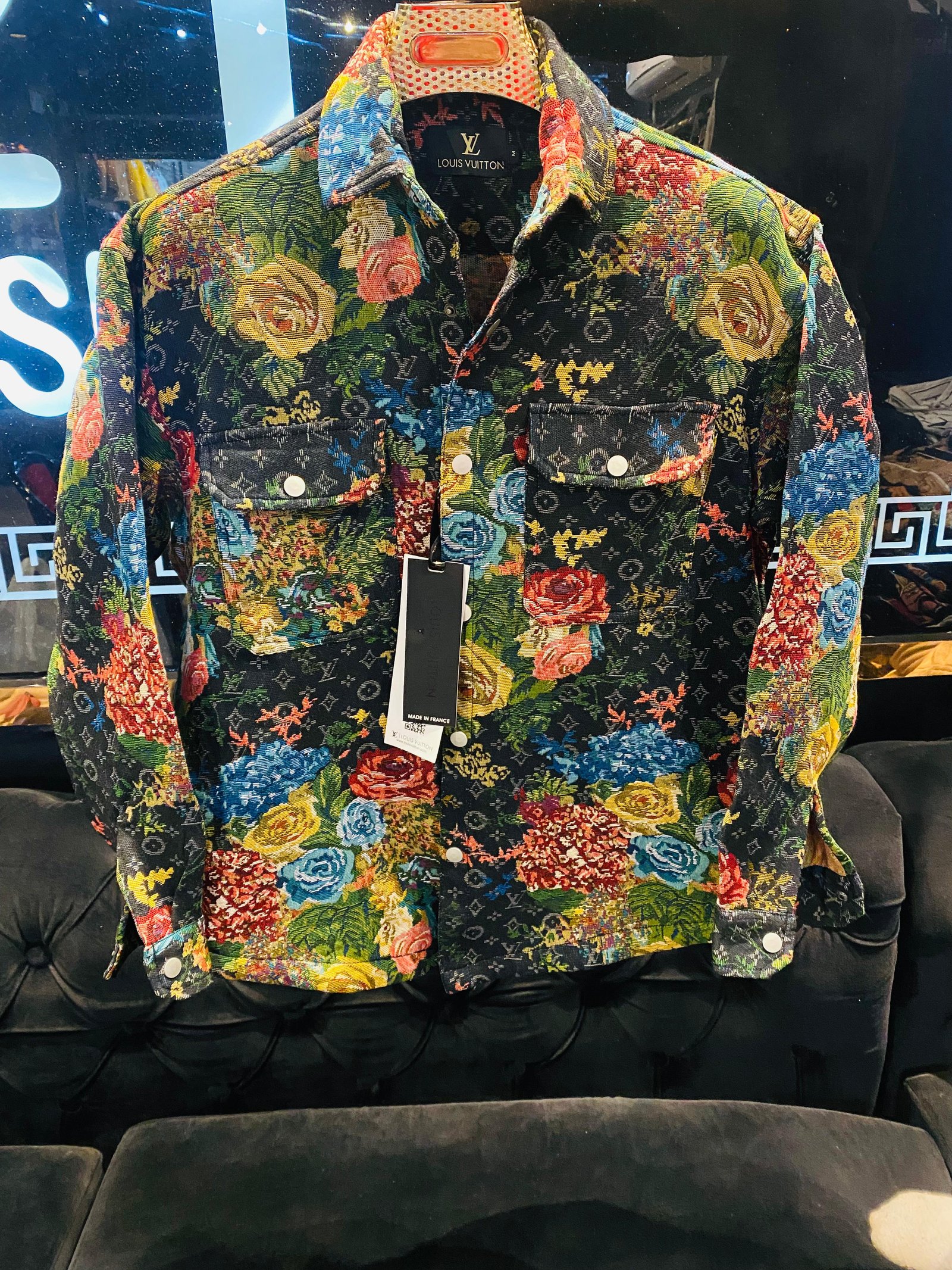 Chemise boutonnée à imprimé monogramme LOUIS VUITTON pour homme