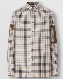 Chemise à carreaux patchwork Tisford Archive Beige |