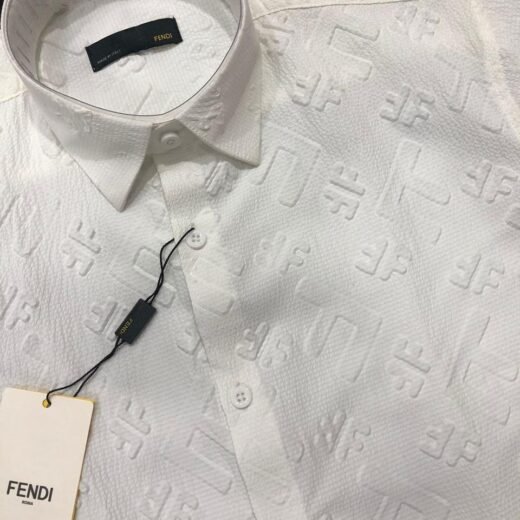 Fendi Chemise homme en tissu popcorn au design banquet unique