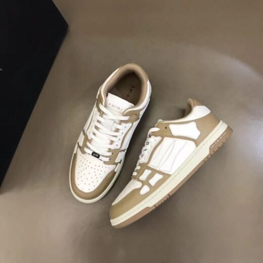 AMIRI Baskets basses Bone Runner Skel Top « Blanc et marron »