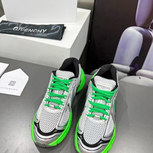 Givenchy Baskets TK-MX Runner vertes en polyuréthane et mesh
