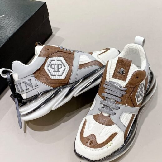 Philipp Plein BASKETS EN CUIR DE VEAU DE QUALITÉ SUPÉRIEURE