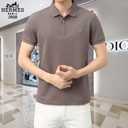 Hermès T-shirt homme coupe classique en coton texturé