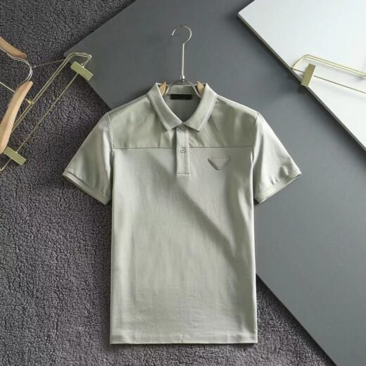 Prada T-shirt slim décontracté sans coutures avec col polo