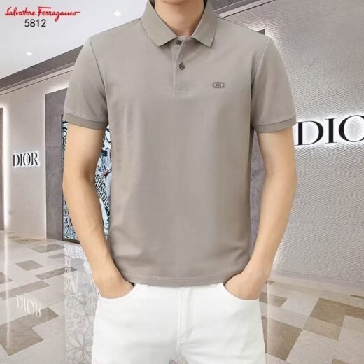 Ferragamo Polo slim en piqué de coton avec détails logo