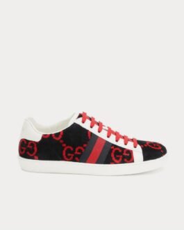 Baskets basses Gucci Ace GG en tissu éponge bleu marine