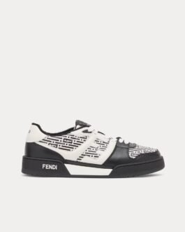 Baskets basses Fendi by Stefano Pilati en cuir blanc/noir