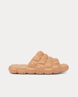 Claquettes Fendi Cloud en caoutchouc beige