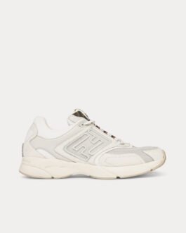 Baskets basses Fendi Faster en cuir blanc