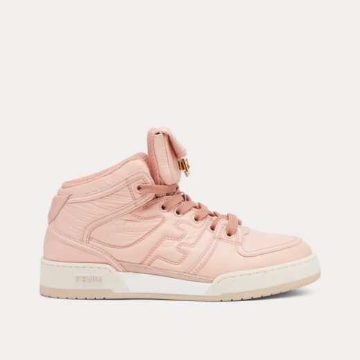 Fendi Baskets montantes Match en nylon rose – 35