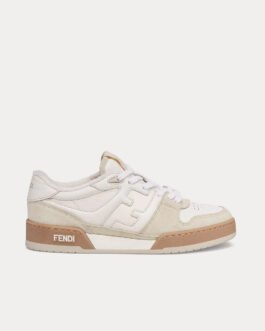 Baskets basses Fendi Match en daim blanc