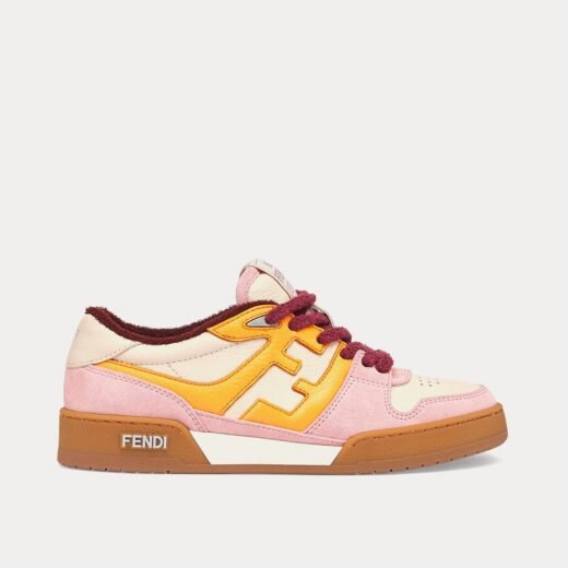 Fendi Baskets basses Match en daim rose – 35