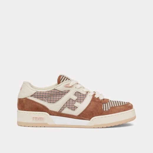 Fendi Baskets basses Match en daim marron – 35