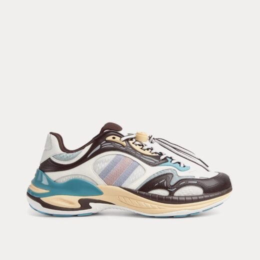 Gucci Baskets basses 2.0 en maille et cuir grises – 35
