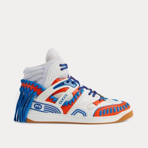 Gucci Baskets montantes Astros Basket Demetra blanches/orange – 35