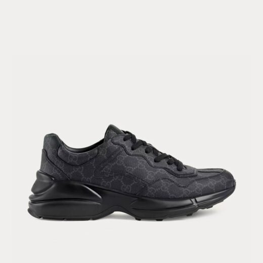 Gucci Baskets basses noires Rhyton GG Supreme – 35