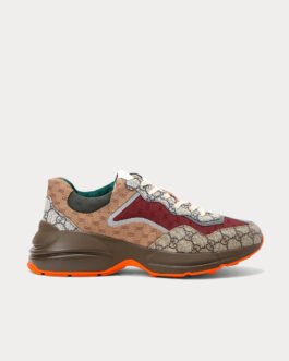 Baskets basses Gucci GG Rhyton marron