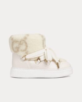 Bottes ivoire effet laine mérinos Gucci GG