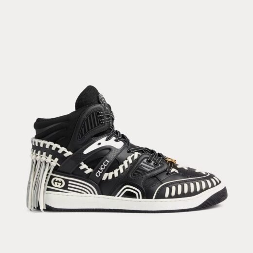 Gucci Baskets montantes Yankees Basket Demetra noires et blanches – 35
