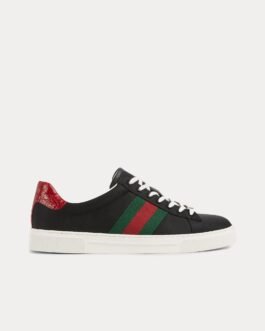 Baskets basses Gucci Ace avec toile en nylon noir