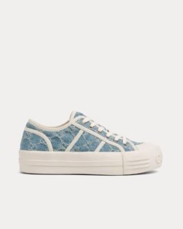 Baskets basses Gucci Chunky en denim GG bleu clair