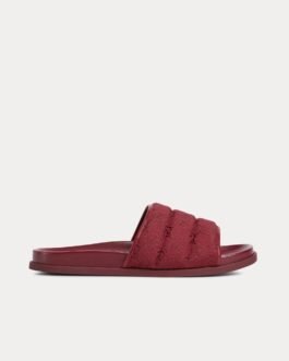 Sandales à glissière rouges rembourrées Gucci Rosso Ancora
