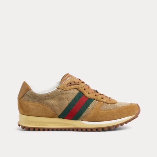 Gucci Re-Motion avec baskets basses camel en toile GG originales – 35
