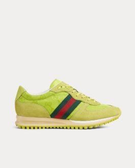 Gucci Re-Motion avec baskets basses vert vif en toile GG originales