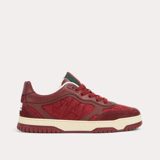 Gucci Baskets basses Re-Web avec nylon GG Rosso Ancora rouges – 35