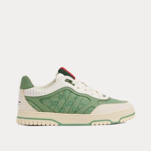 Gucci Baskets basses Re-Web avec toile GG vertes – 35