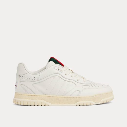 Gucci Baskets basses blanches en cuir Re-Web – 35