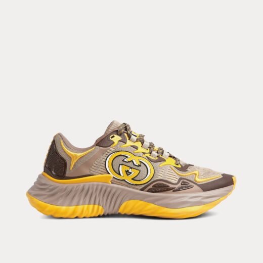Gucci Baskets basses Ripple Mesh beiges/jaunes – 35