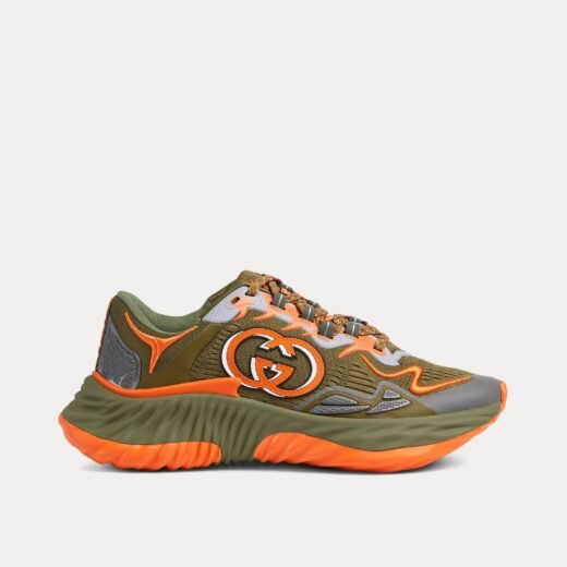 Gucci Baskets basses Ripple Mesh vertes/oranges – 35