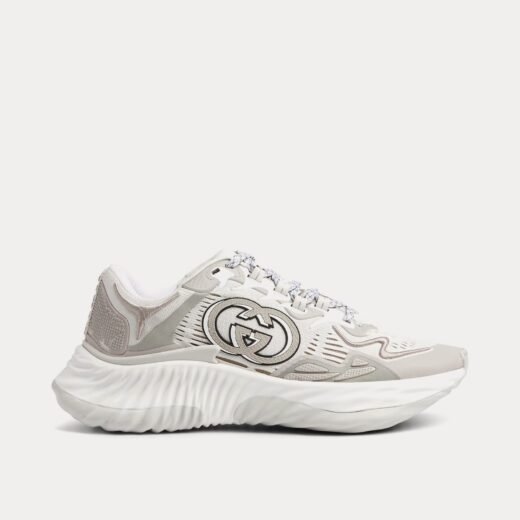 Gucci Baskets basses Ripple Mesh blanches/grises – 35