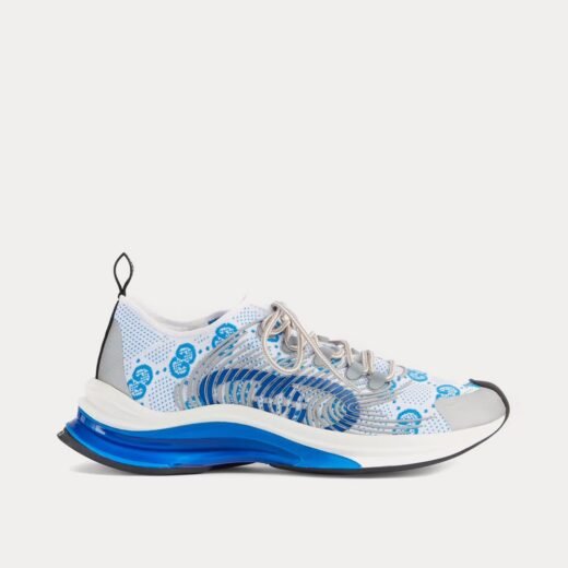 Gucci Baskets basses Run en tissu bleu/blanc – 35