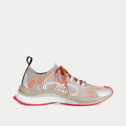 Gucci Baskets basses Run en tissu orange/blanc – 35