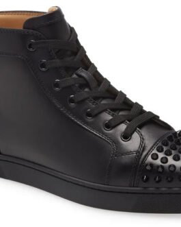 CHRISTIAN LOUBOUTIN || Baskets montantes Lou Spikes noires (Homme)