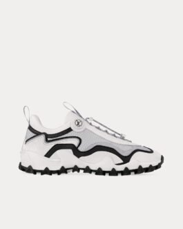 Baskets basses LV Rush en maille technique noir/blanc