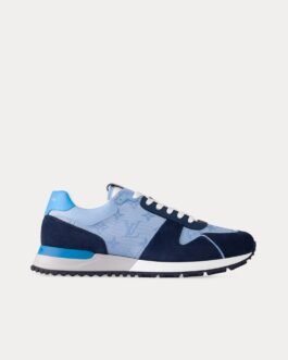 Baskets basses Run Away en daim bleu