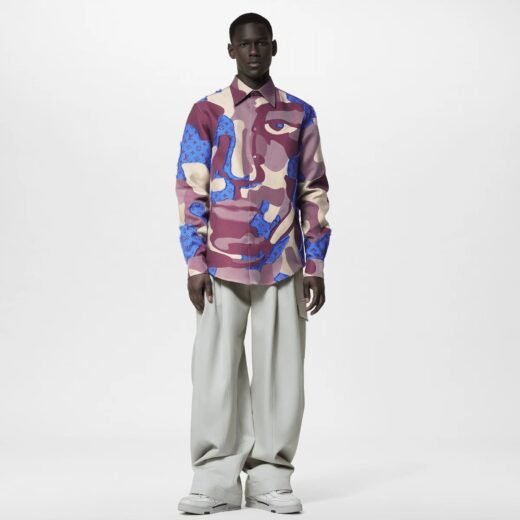 Louis Vuitton Surchemise en fil coupé de coton imprimé / VIOLET