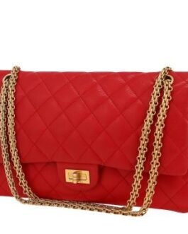 Sac à main Chanel 2.55 en cuir matelassé rouge