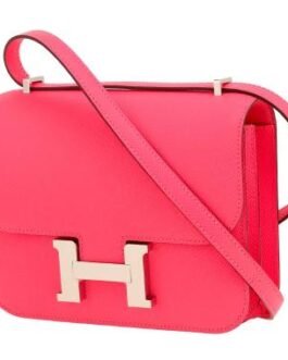 Sac à main Hermès Constance en cuir epsom rose