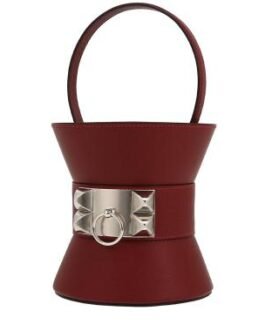 Sac à main Hermès Médor en cuir epsom rouge H